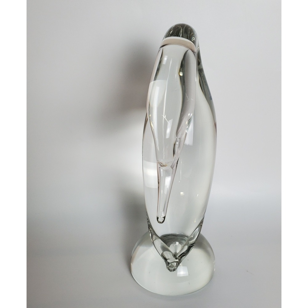 Rare Cristallo Clear Duck Goose Swan Birds Pair Glass Murano? Archimede Seguso? - Picture 9 of 15
